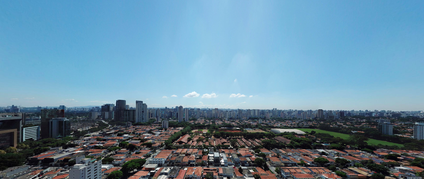 Mais de 1 quilômetro de vista em direção à Hípica Paulista