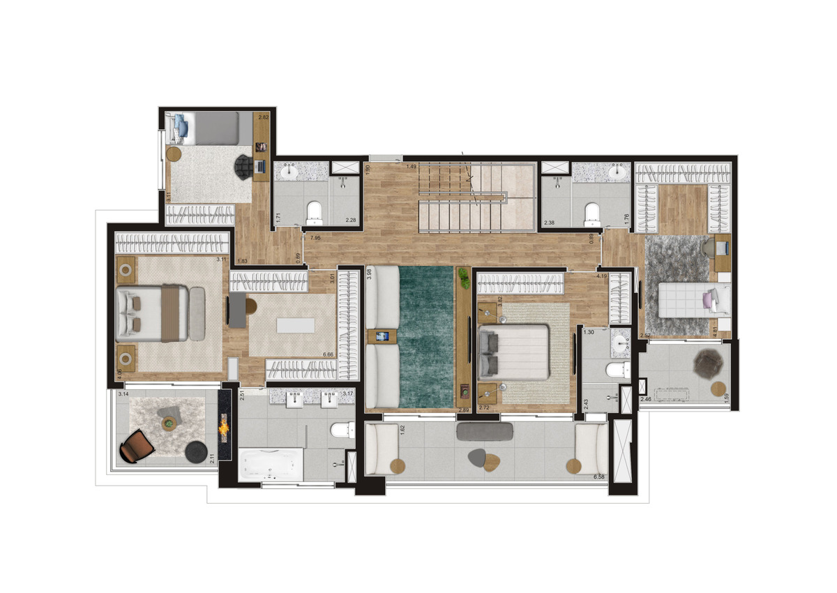 419m² | Triplex (Piso Inferior)