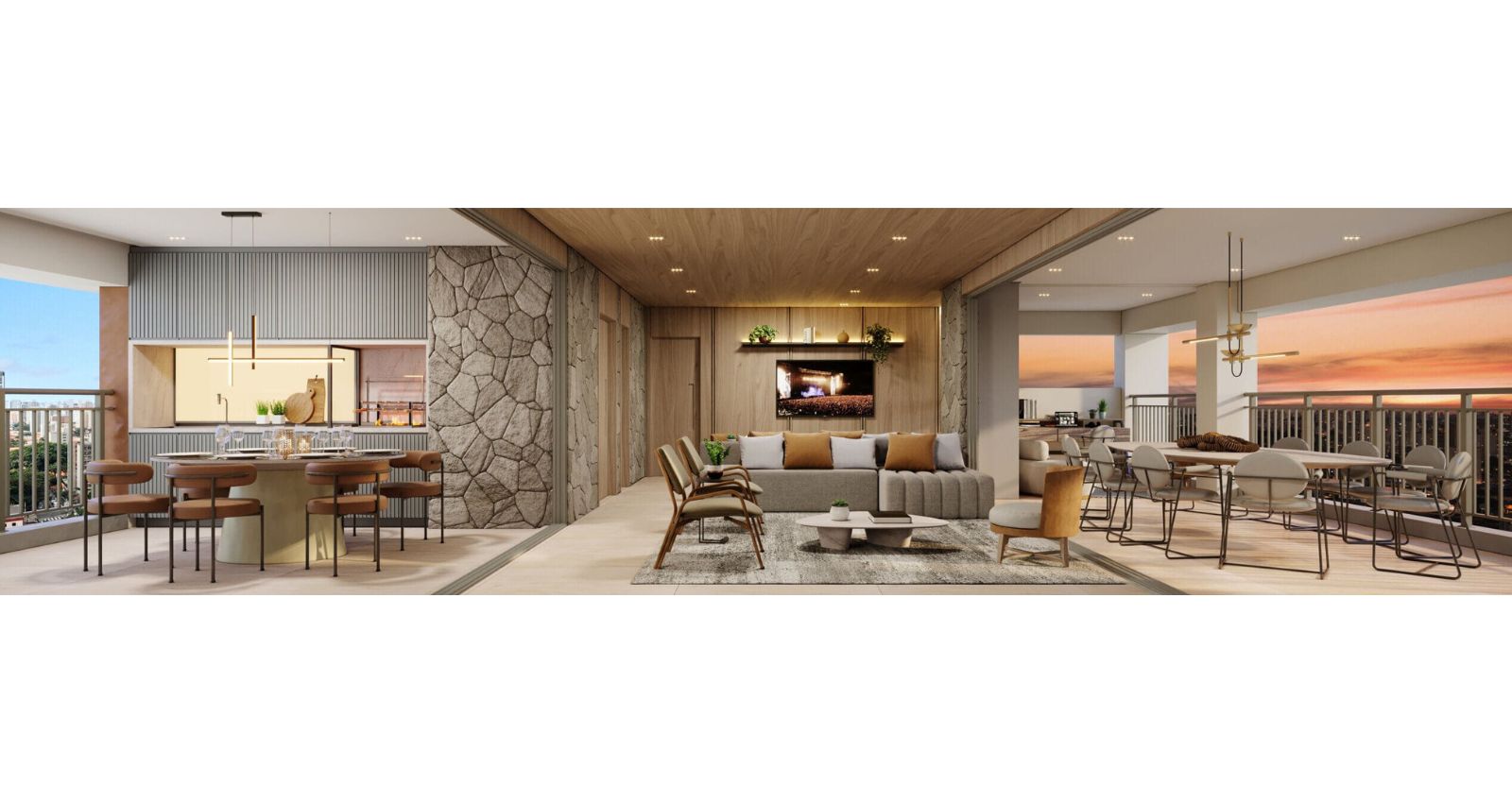 Living Ampliado - Apto 180 m²