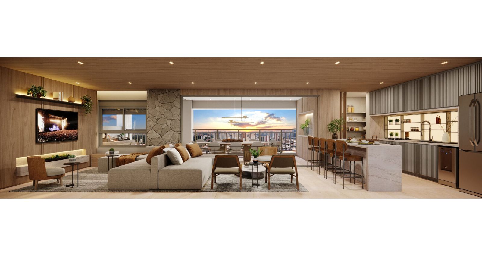 Living Ampliado - Apto 180 m²