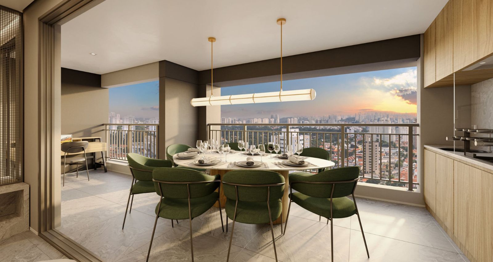 Terraço gourmet - Apto 115 m²