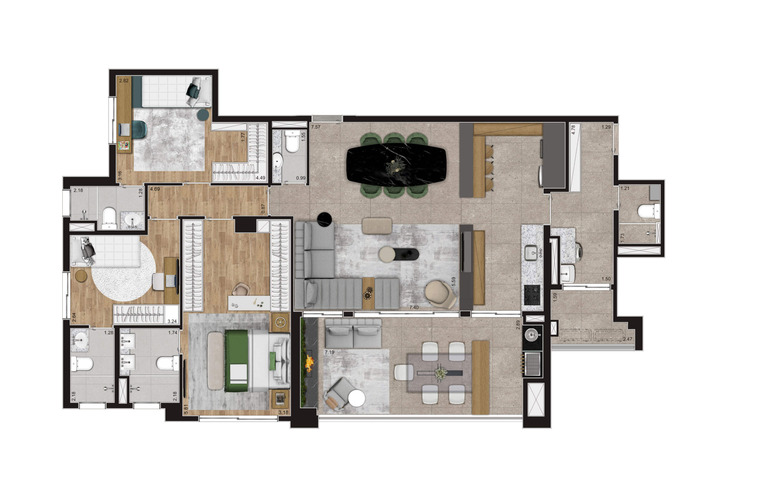 152m² l 3 suítes