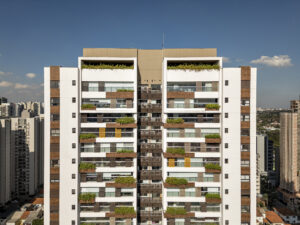 Detalhe das floreiras do Quartier Brooklin